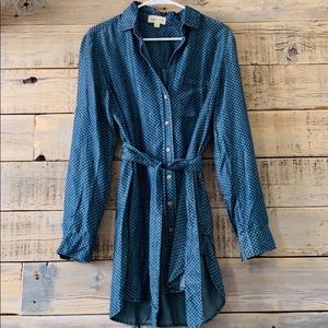 Anthropologie Cloth & Stone Geometric Shirt Dress